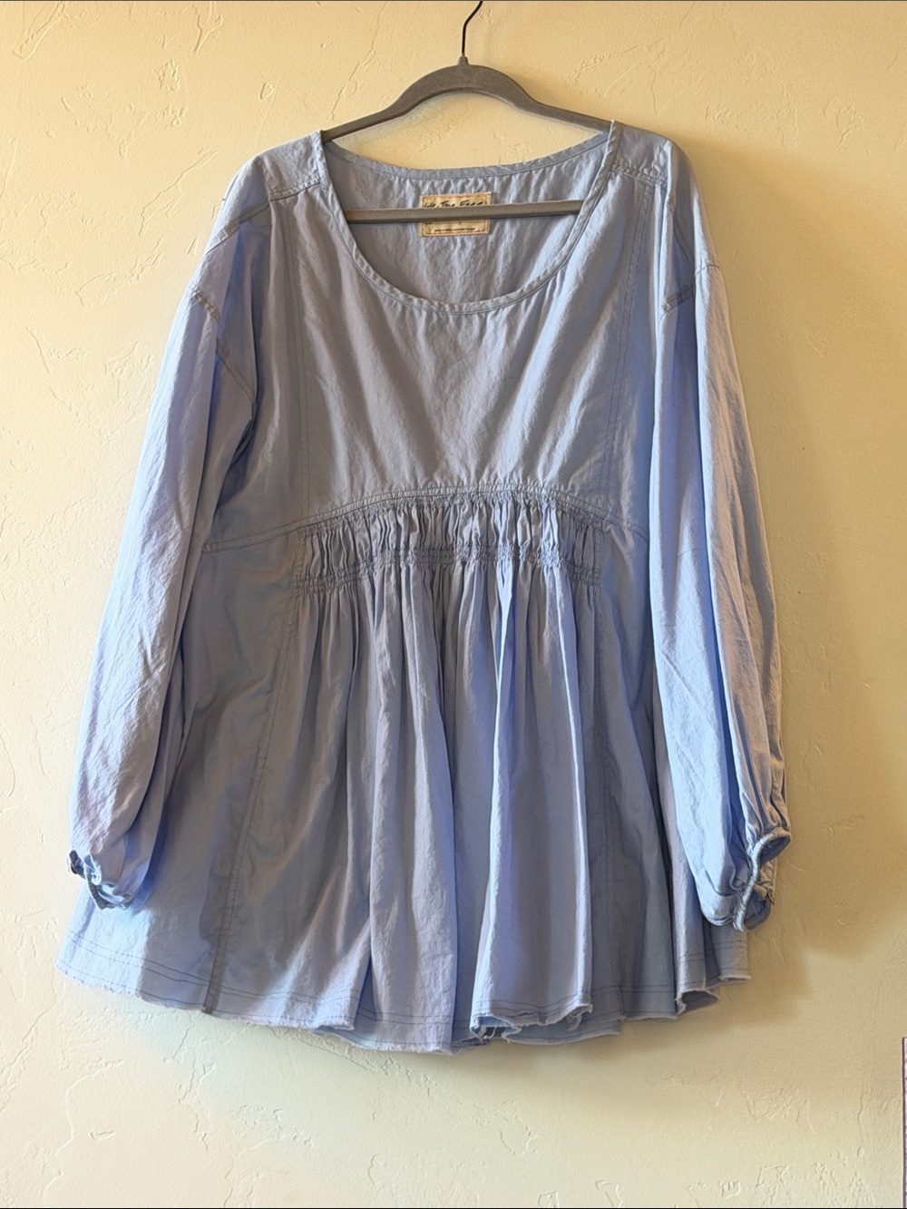 We The Free Light Blue Peasant Tunic